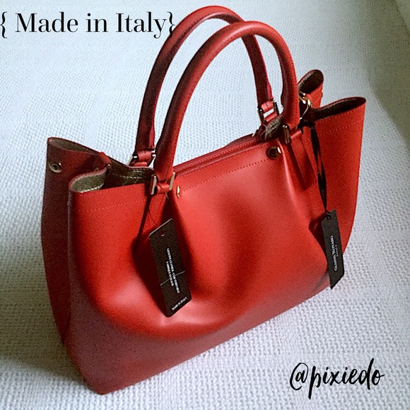 Italian Leather Handbag - Picture 1 of 8
